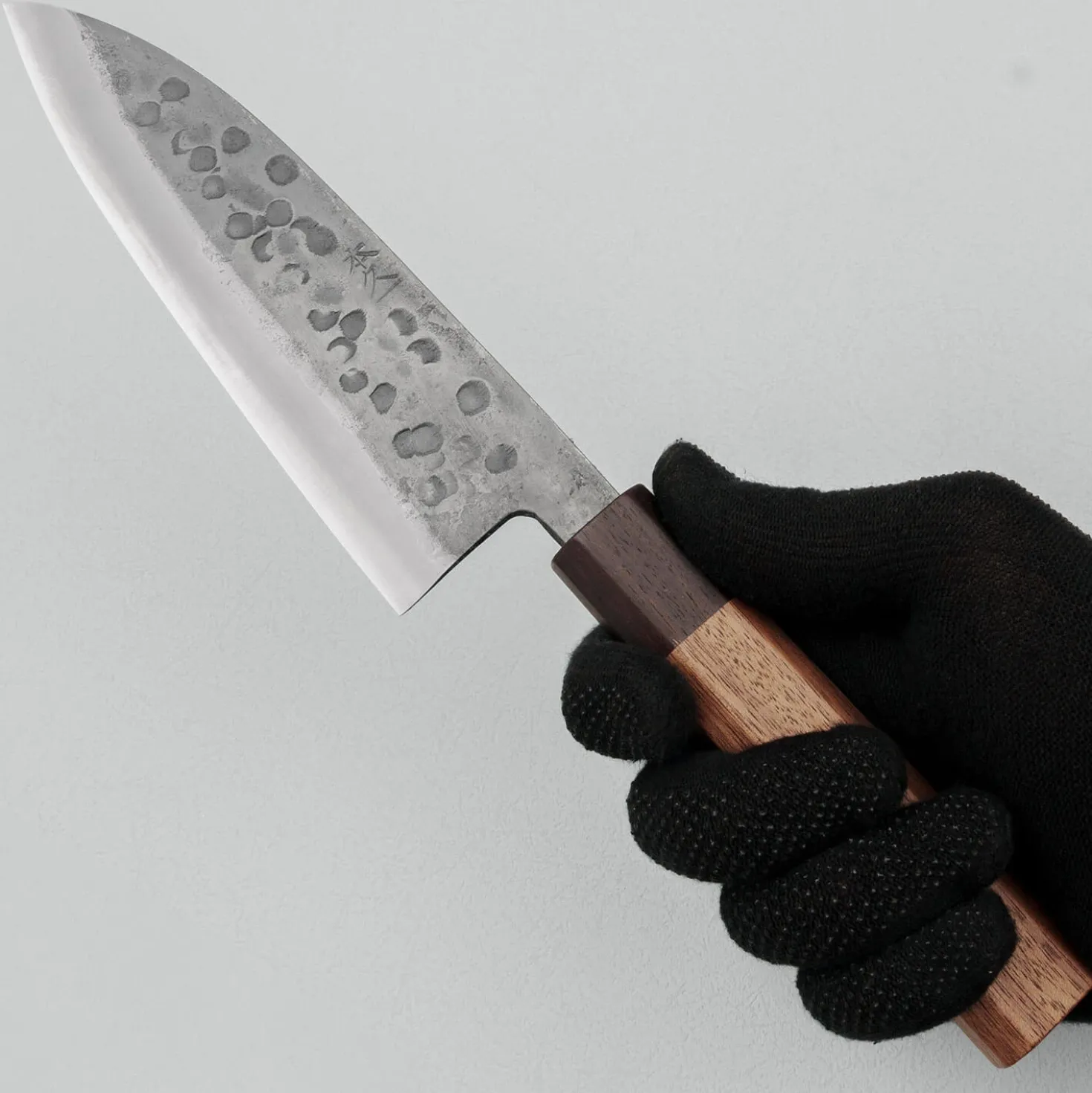 Motokyuuichi Shirogami #2 Kurouchi Tsuchime Santoku 16.5 cm