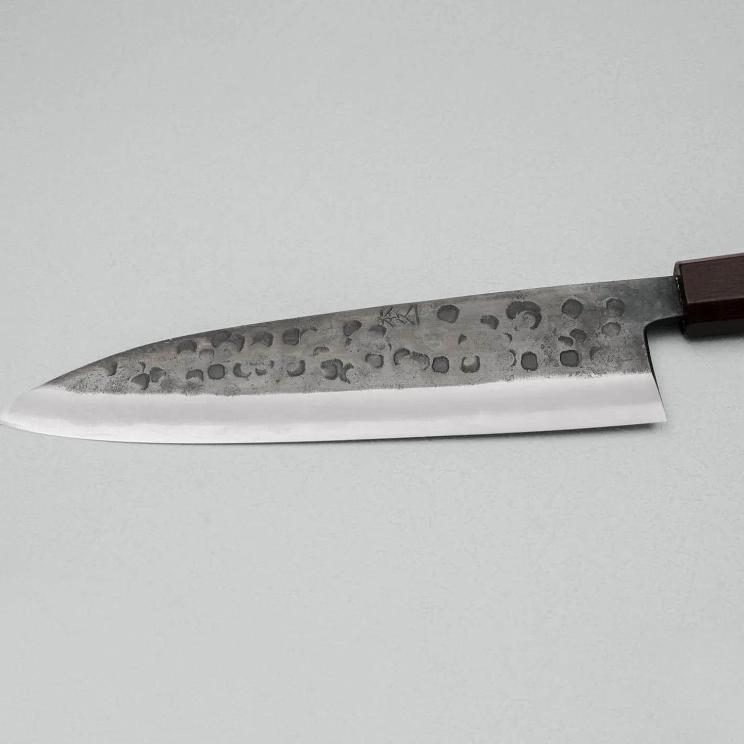 Motokyuuichi Shirogami #2 Kurouchi Tsuchime Gyuto 21 cm