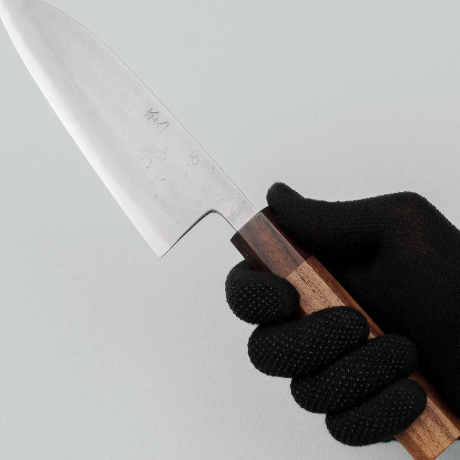 Motokyuuichi Shirogami #2 Nashiji Santoku 16.5 cm