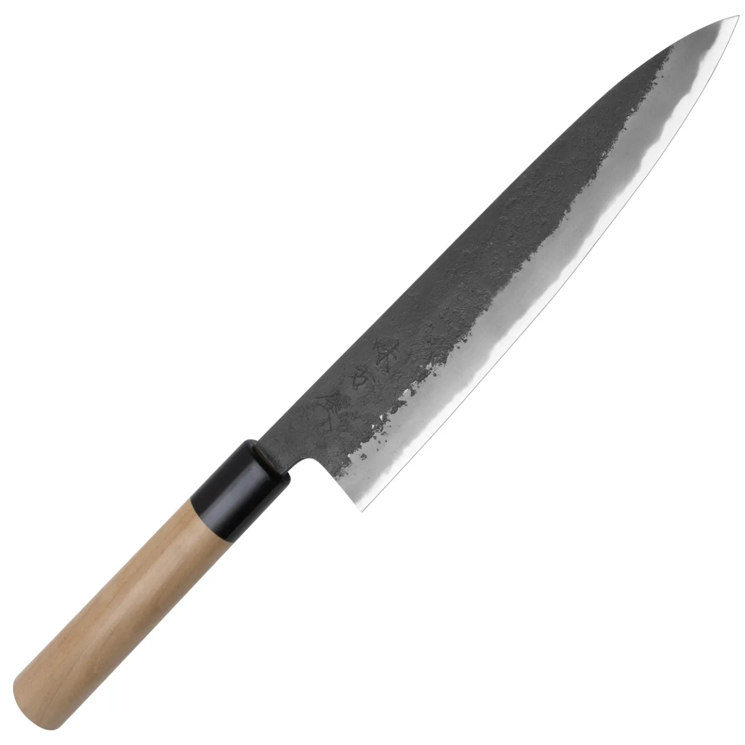 Mutsumi Hinoura Shirogami#2 Kurouchi Nashiji Gyuto 24 cm
