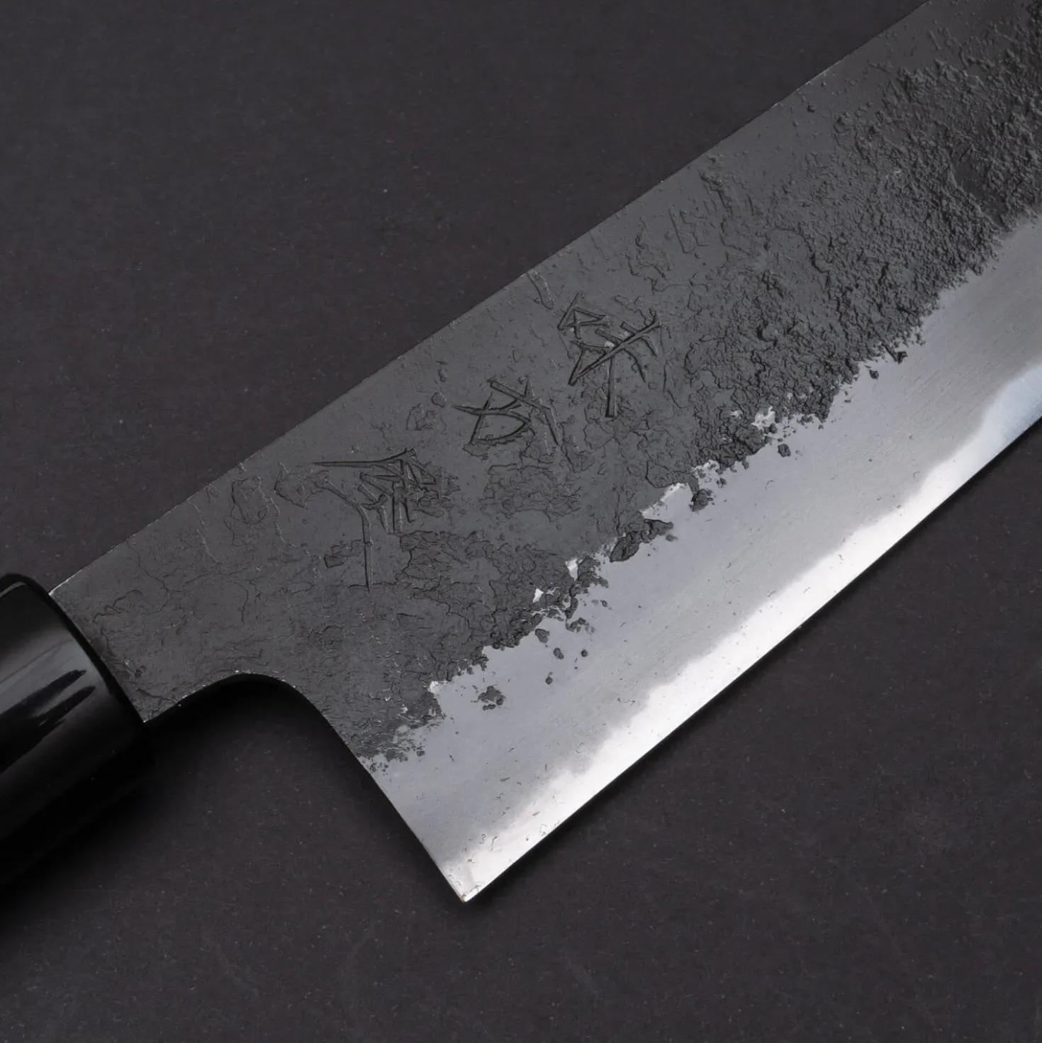 Mutsumi Hinoura Shirogami#2 Kurouchi Nashiji Gyuto 24 cm
