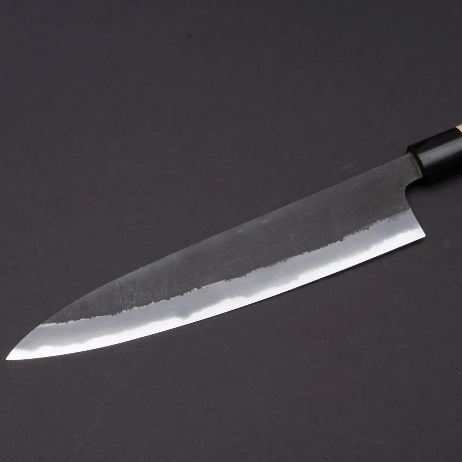 Mutsumi Hinoura Shirogami#2 Kurouchi Nashiji Gyuto 24 cm