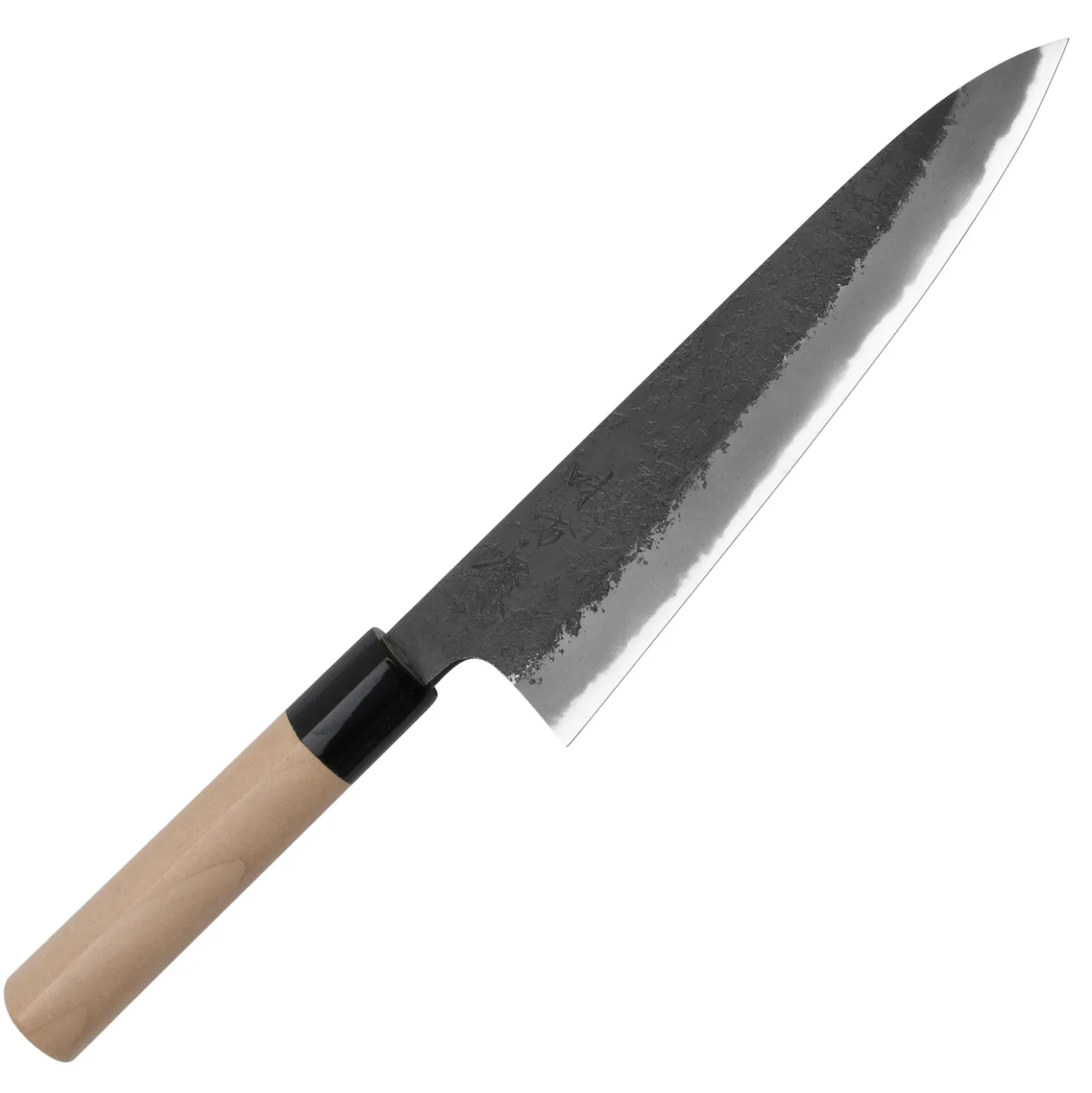 Mutsumi Hinoura Shirogami #2 Kurouchi Nashiji Gyuto 21 cm