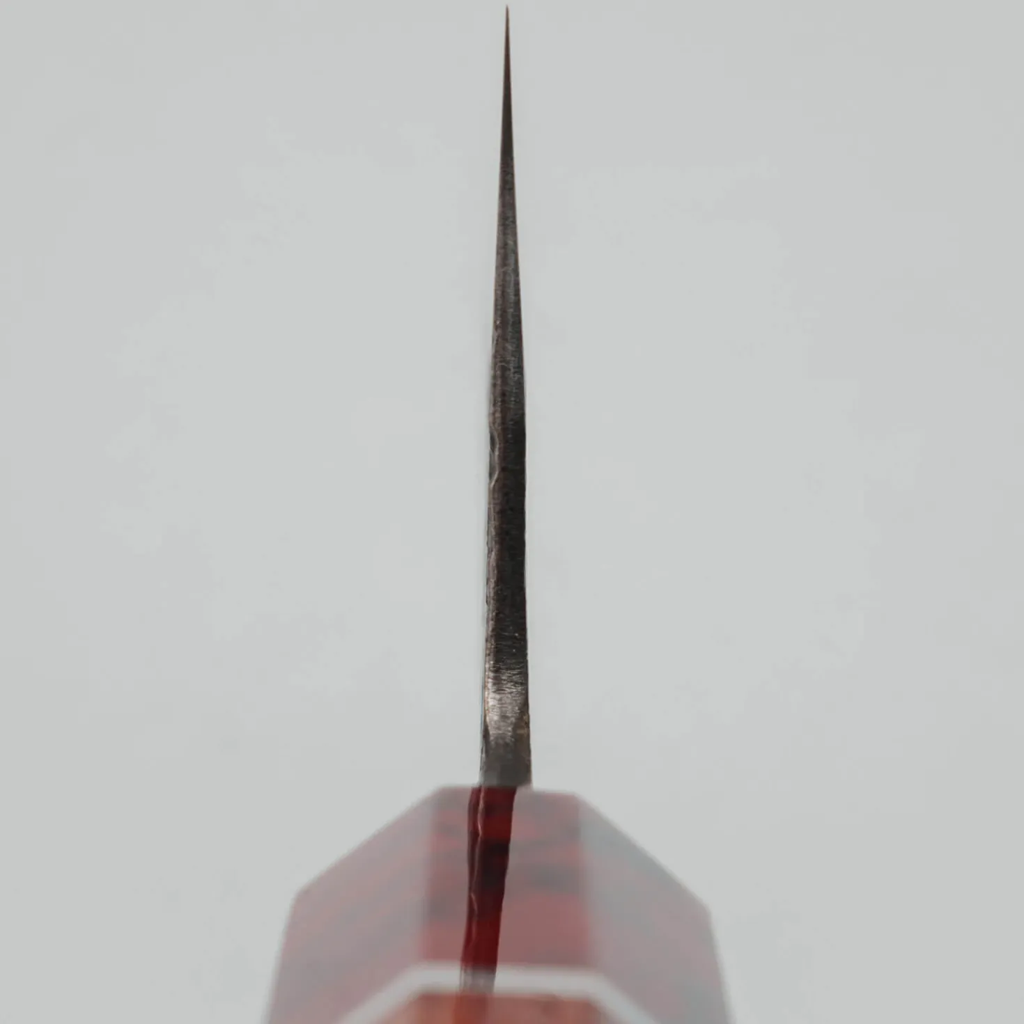 Mutsumi Hinoura Shirogami #2 Kurouchi Damast Padouk Gyuto 21 cm