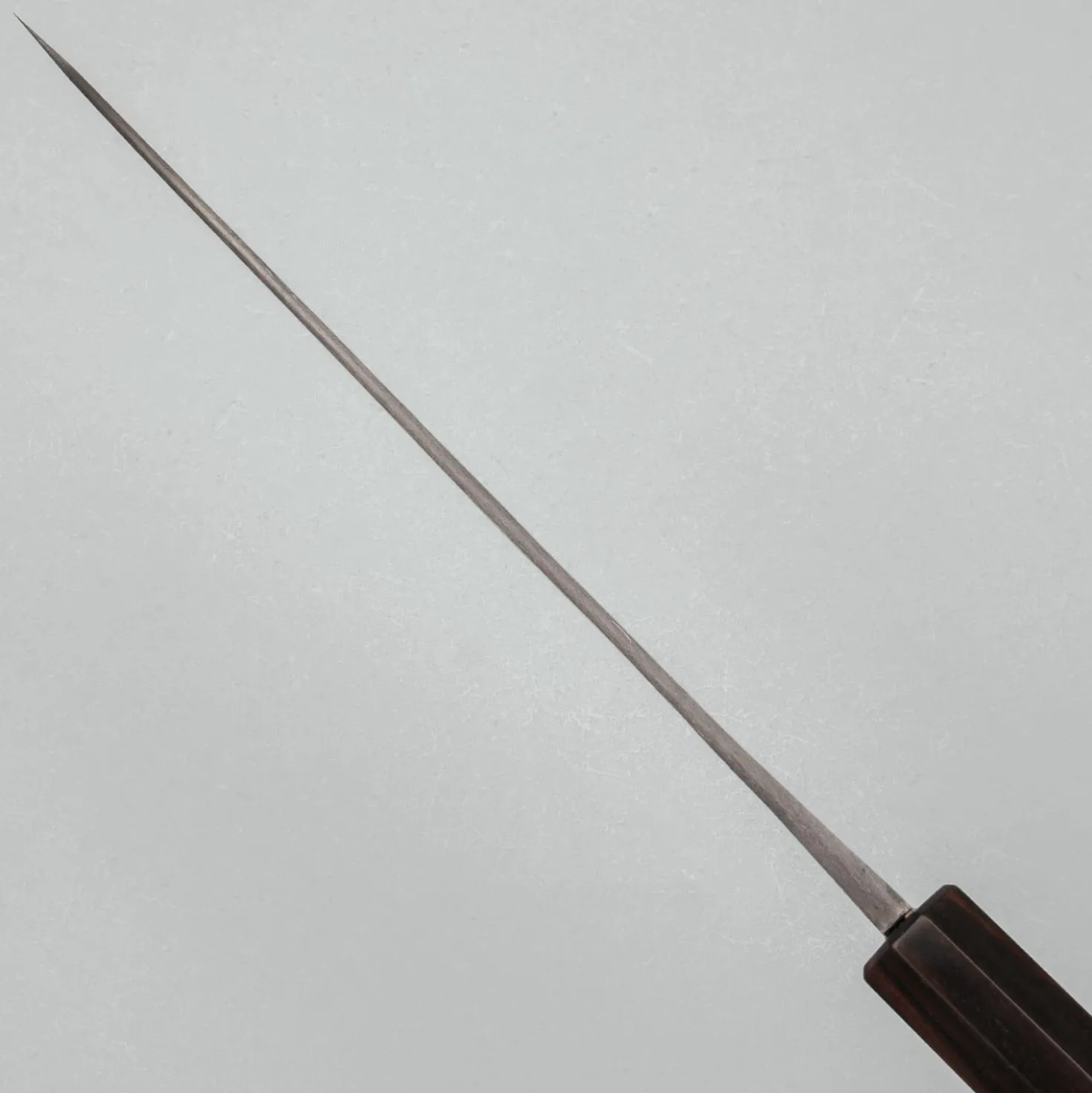 Mutsumi Hinoura Shirogami #2 Kurouchi Damast Gyuto 21 cm