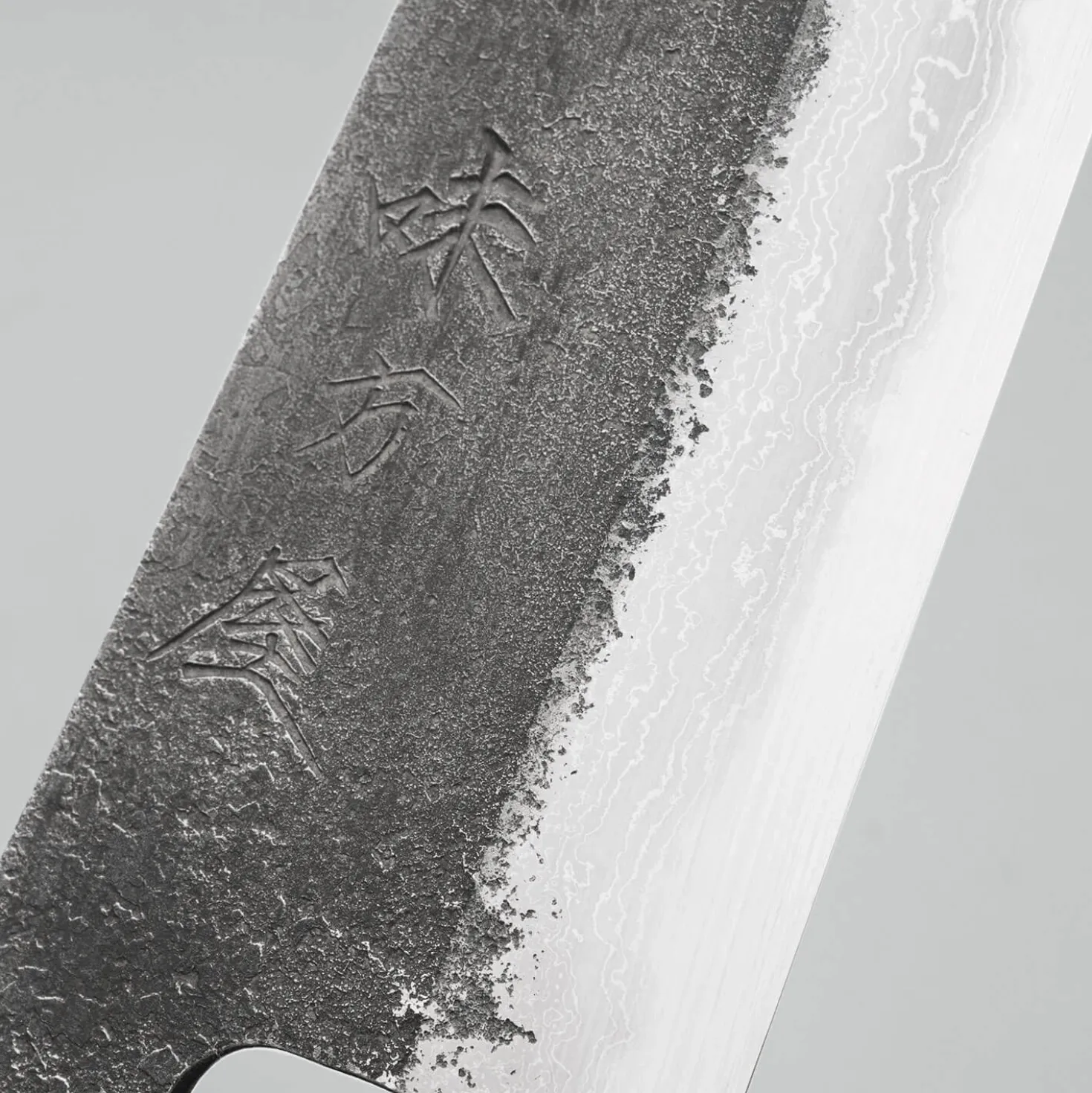 Mutsumi Hinoura Shirogami #2 Kurouchi Damast Gyuto 21 cm