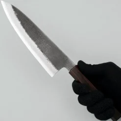 Mutsumi Hinoura Shirogami #2 Kurouchi Damast Gyuto 21 cm