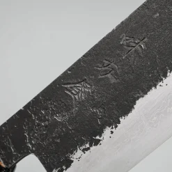 Mutsumi Hinoura Shirogami #2 Kurouchi Damast Aomori Gyuto 24 cm