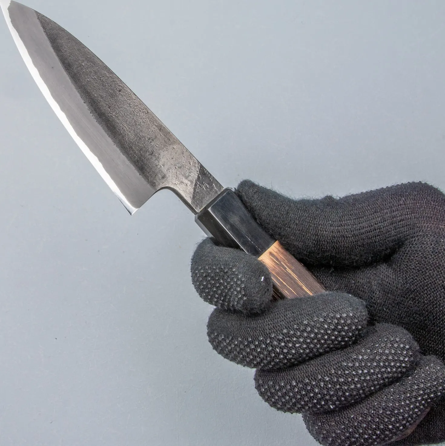 Mutsumi Hinoura Shirogami Kurouchi Nashiji Petty 12 cm