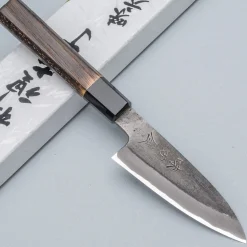 Mutsumi Hinoura Shirogami Kurouchi Nashiji Petty 12 cm