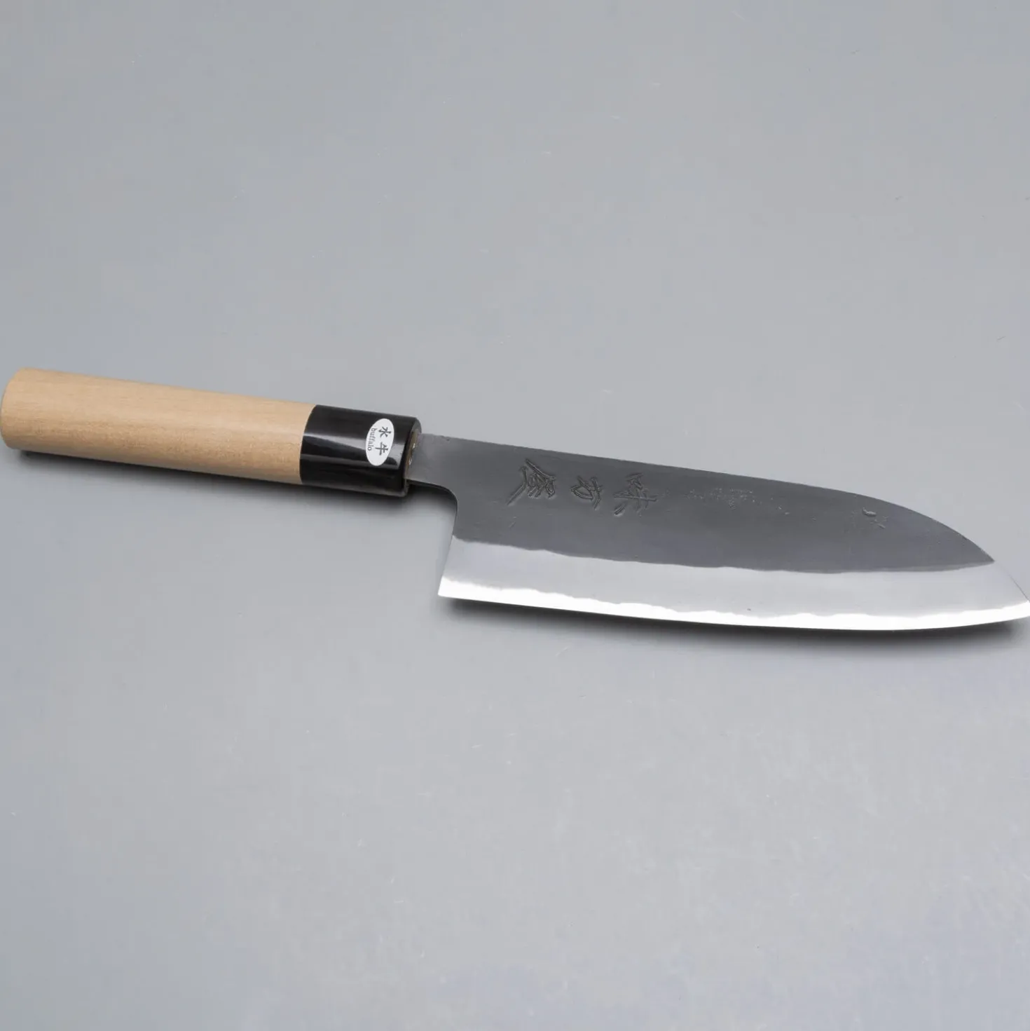 Mutsumi Hinoura Shirogami Kuruchi Santoku 16.5 cm