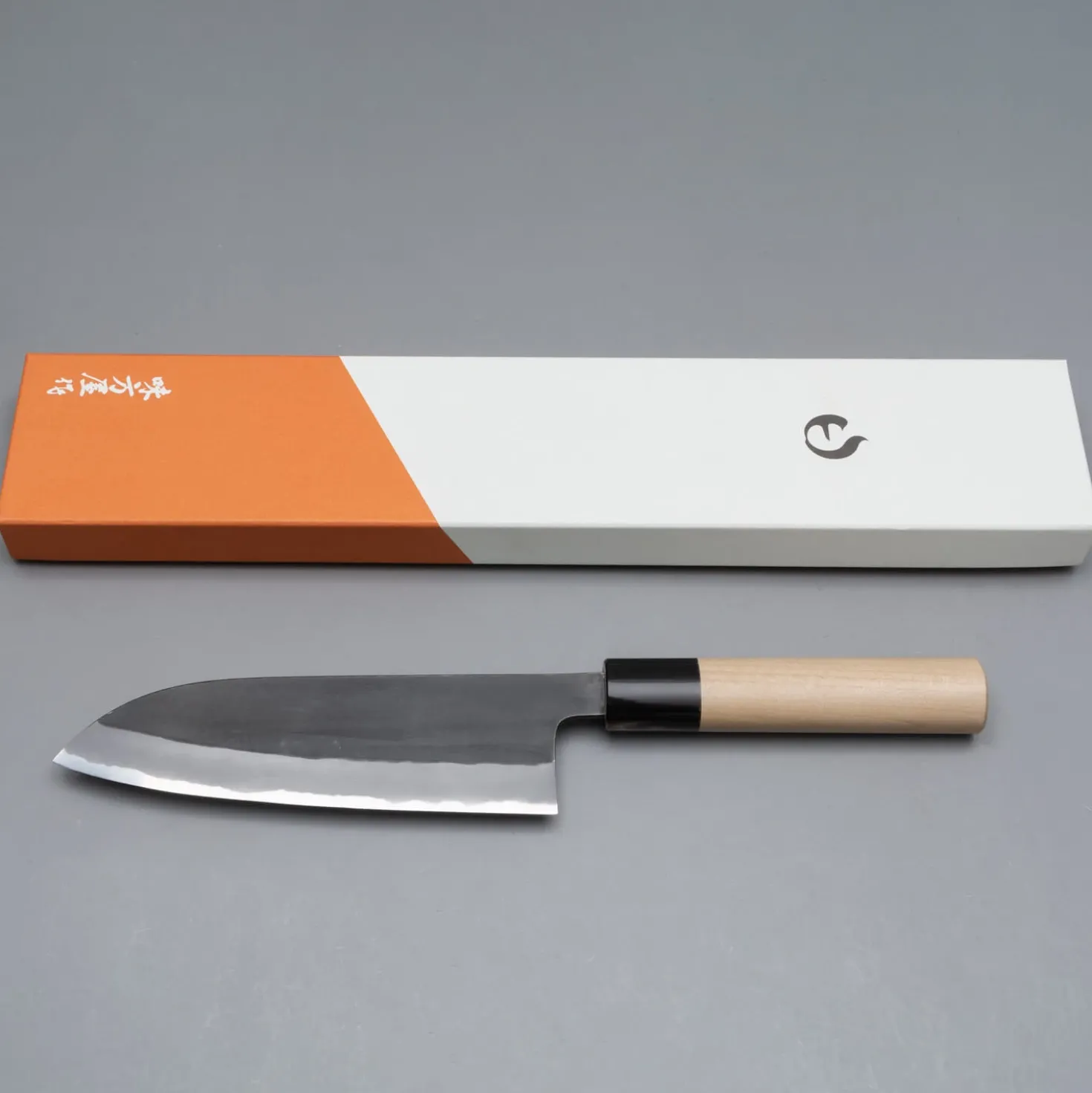 Mutsumi Hinoura Shirogami Kuruchi Santoku 16.5 cm