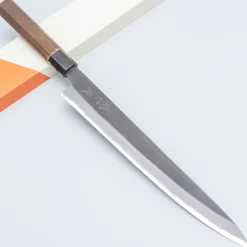 Mutsumi Hinoura Shirogami Kurouchi Sujihiki 27 cm