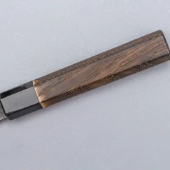 Mutsumi Hinoura Shirogami Kurouchi Nashiji Sujihiki 24 cm