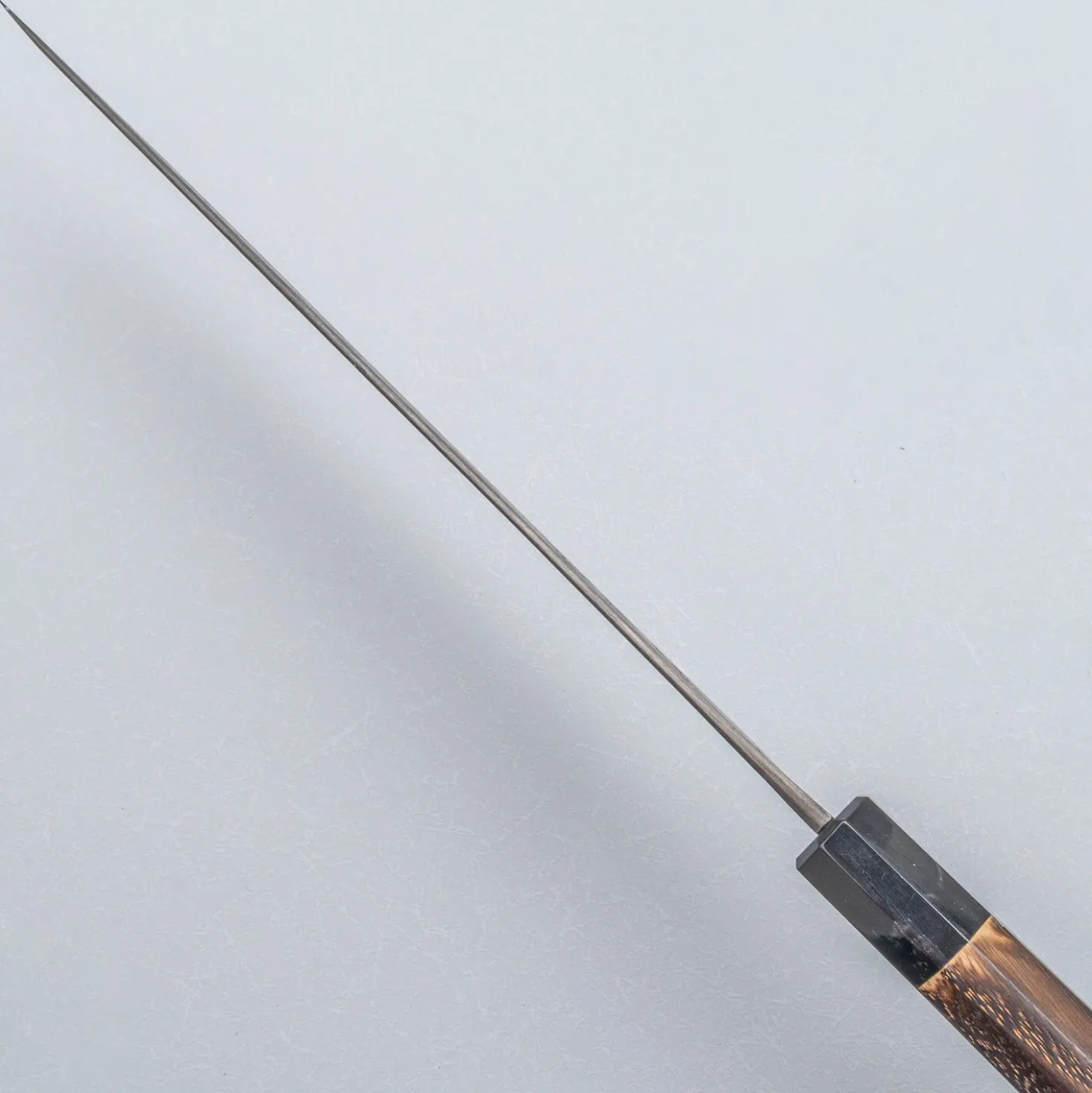 Mutsumi Hinoura Shirogami Kurouchi Nashiji Sujihiki 24 cm