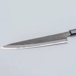 Mutsumi Hinoura Shirogami Kurouchi Nashiji Sujihiki 24 cm
