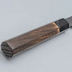 Mutsumi Hinoura Shirogami Kurouchi Nashiji Sujihiki 24 cm