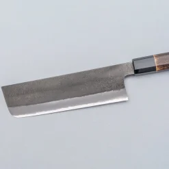 Mutsumi Hinoura Shirogami Kurouchi Nashiji Nakiri 18 cm