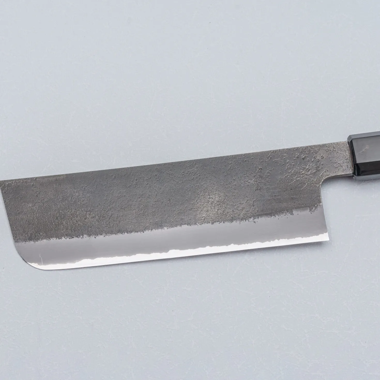 Mutsumi Hinoura Shirogami Kurouchi Nashiji Nakiri 16.5 cm