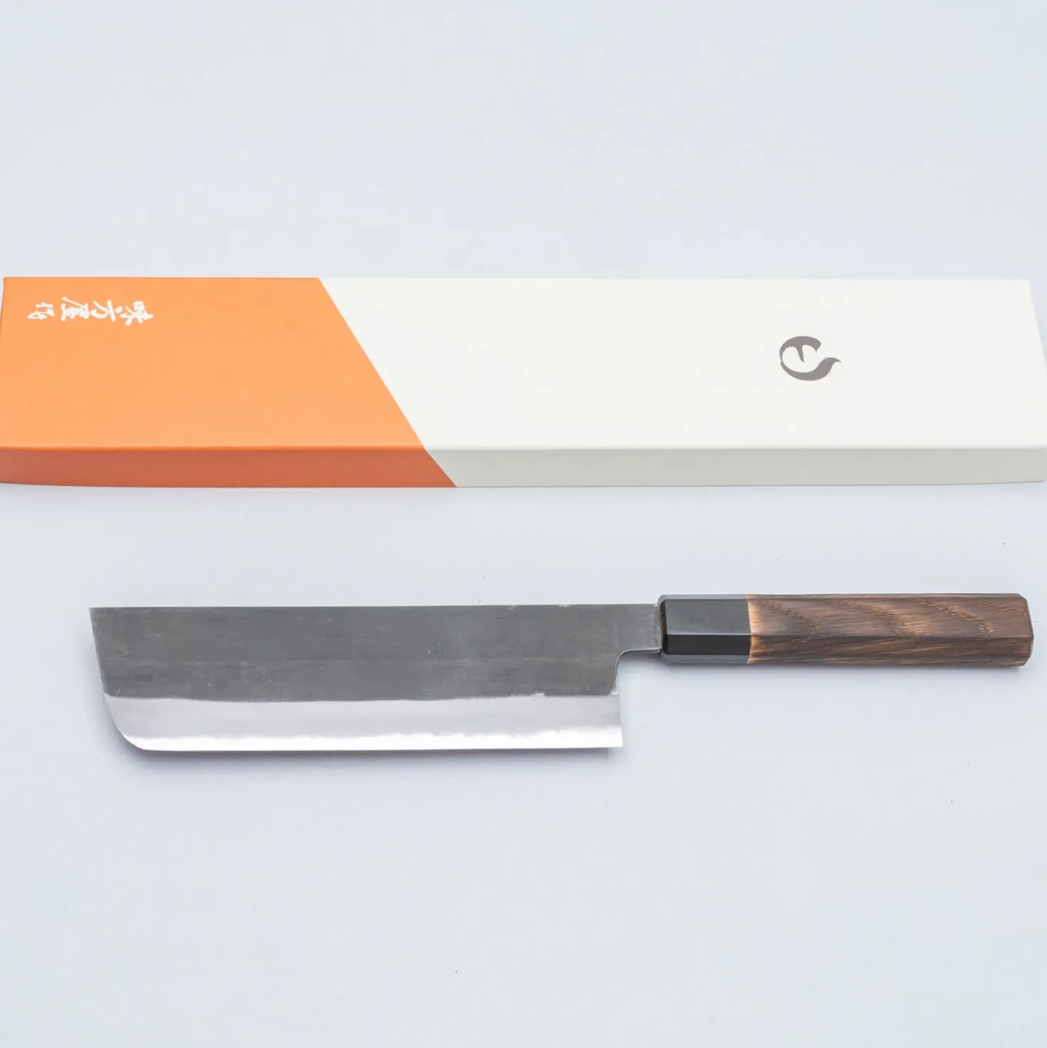 Mutsumi Hinoura Shirogami Kurouchi Nakiri 18 cm