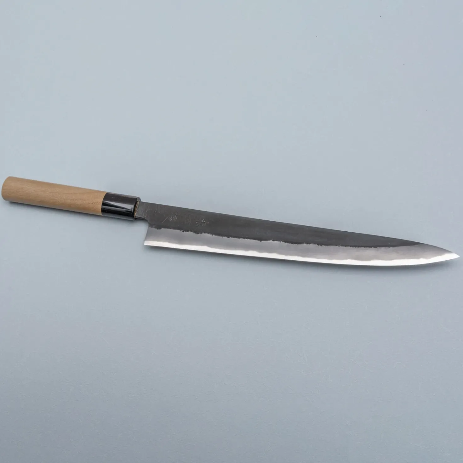 Mutsumi Hinoura Shirogami Kurouchi Magnolia Sujihiki 27 cm