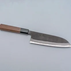 Mutsumi Hinoura Shirogami #2 Kurouchi Santoku 16.5 cm
