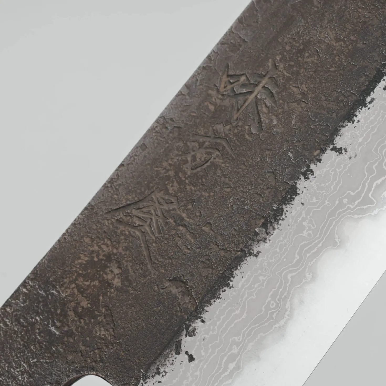 Mutsumi Hinoura Shirogami #2 Kurouchi Damast Padouk Santoku 17 cm