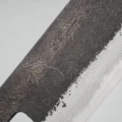 Mutsumi Hinoura Shirogami #2 Kurouchi Damast Nakiri 16.5 cm