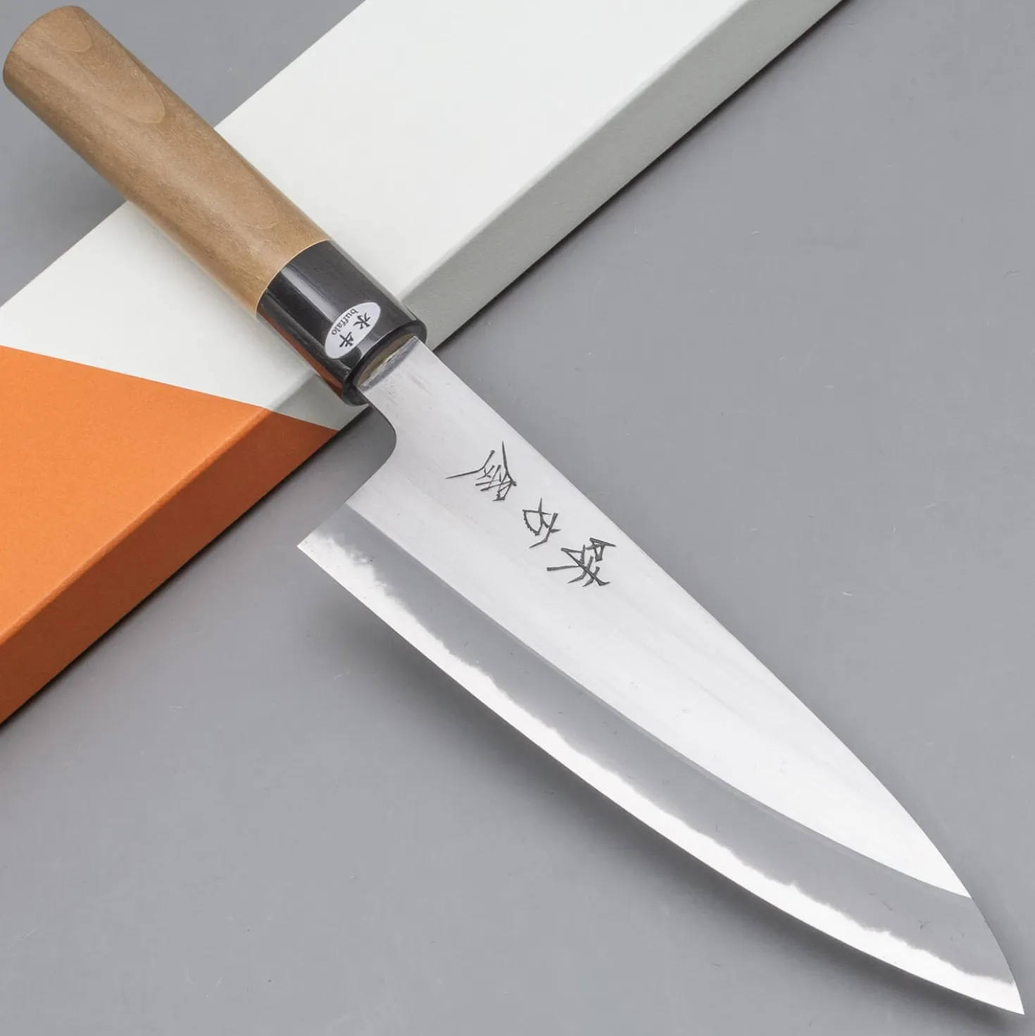 Mutsumi Hinoura Shirogami #2 Migaki Gyuto 18 cm