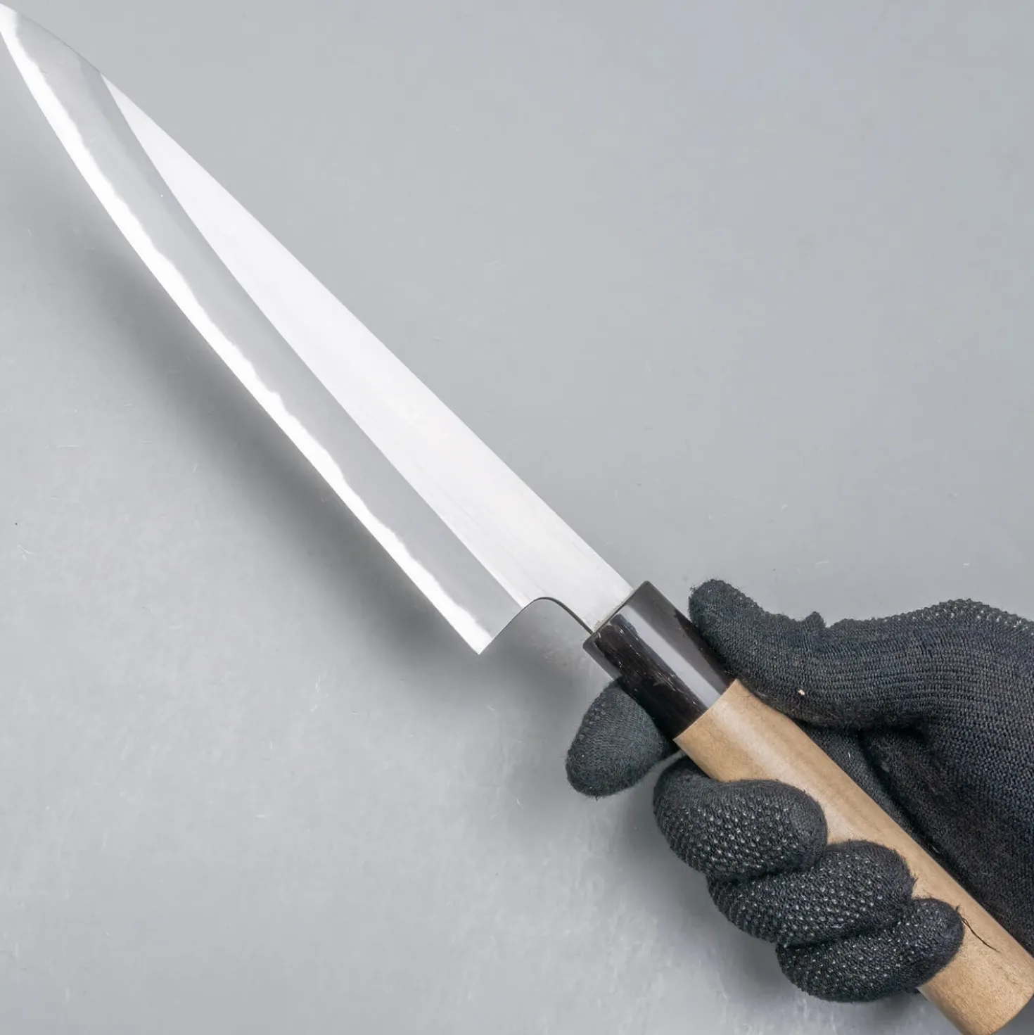 Mutsumi Hinoura Shirogami #2 Migaki Sujihiki 21 cm