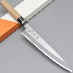 Mutsumi Hinoura Shirogami #2 Migaki Sujihiki 21 cm