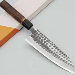Mutsumi Hinoura Shirogami Tsuchime Santoku 17 cm