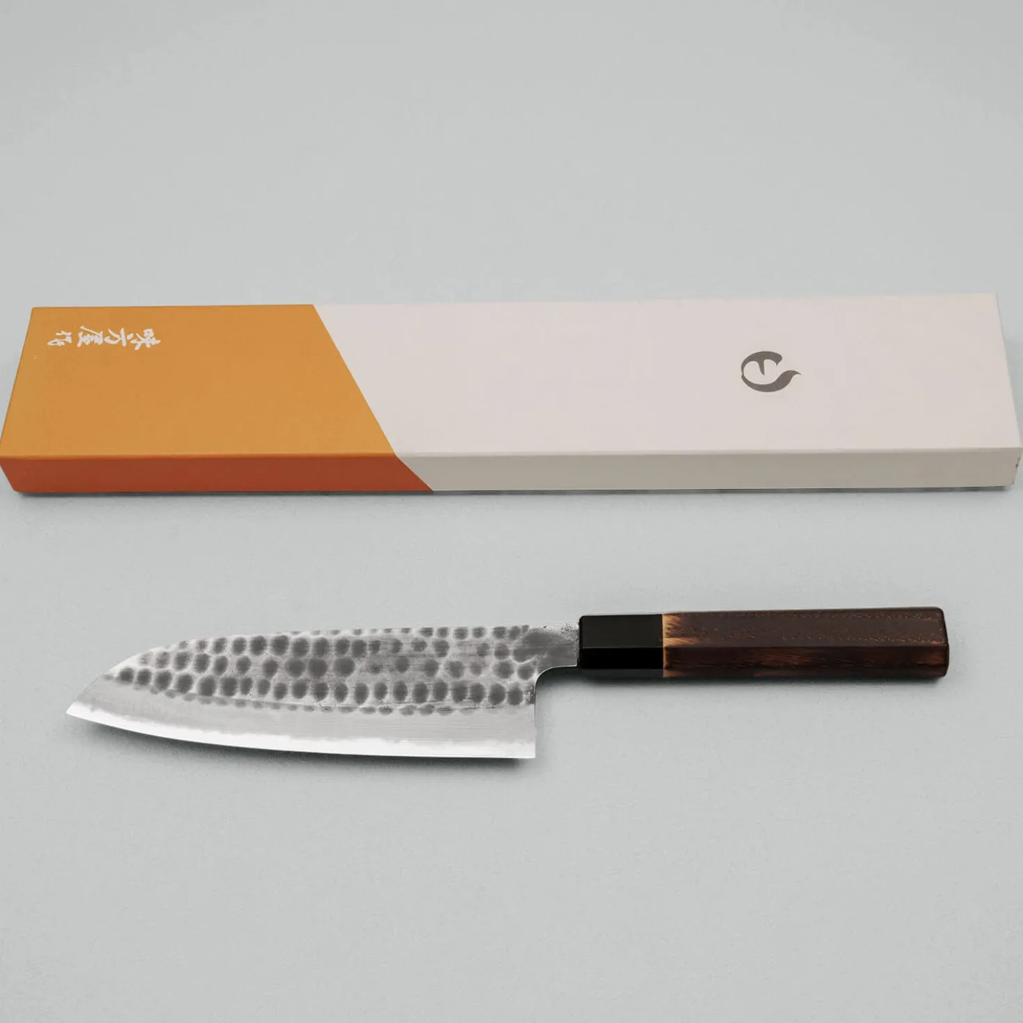 Mutsumi Hinoura Shirogami Tsuchime Santoku 17 cm