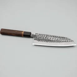 Mutsumi Hinoura Shirogami Tsuchime Santoku 17 cm