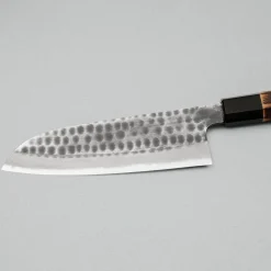 Mutsumi Hinoura Shirogami Tsuchime Santoku 17 cm