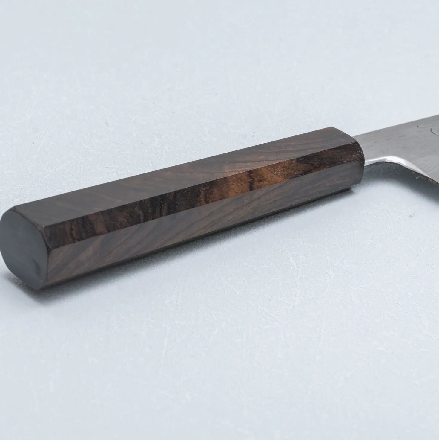 Nakagawa Satoshi Aogami Damast Ebony Kiritsuke 21 cm