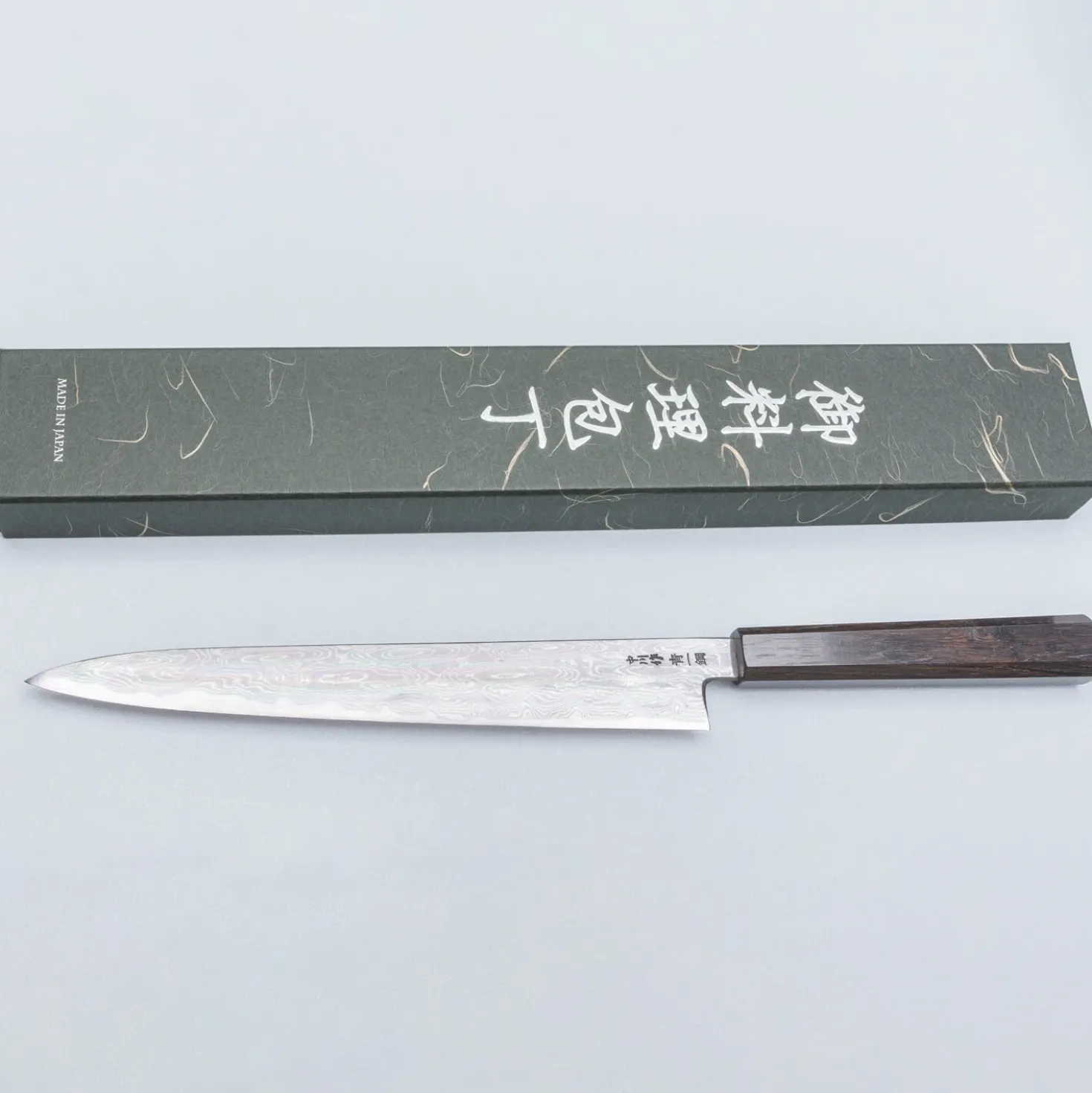Nakagawa Satoshi Aogami Damast Ebony Sujihiki 27 cm