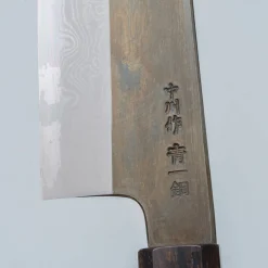 Nakagawa Satoshi Aogami #1 Damast Kurouchi Santoku