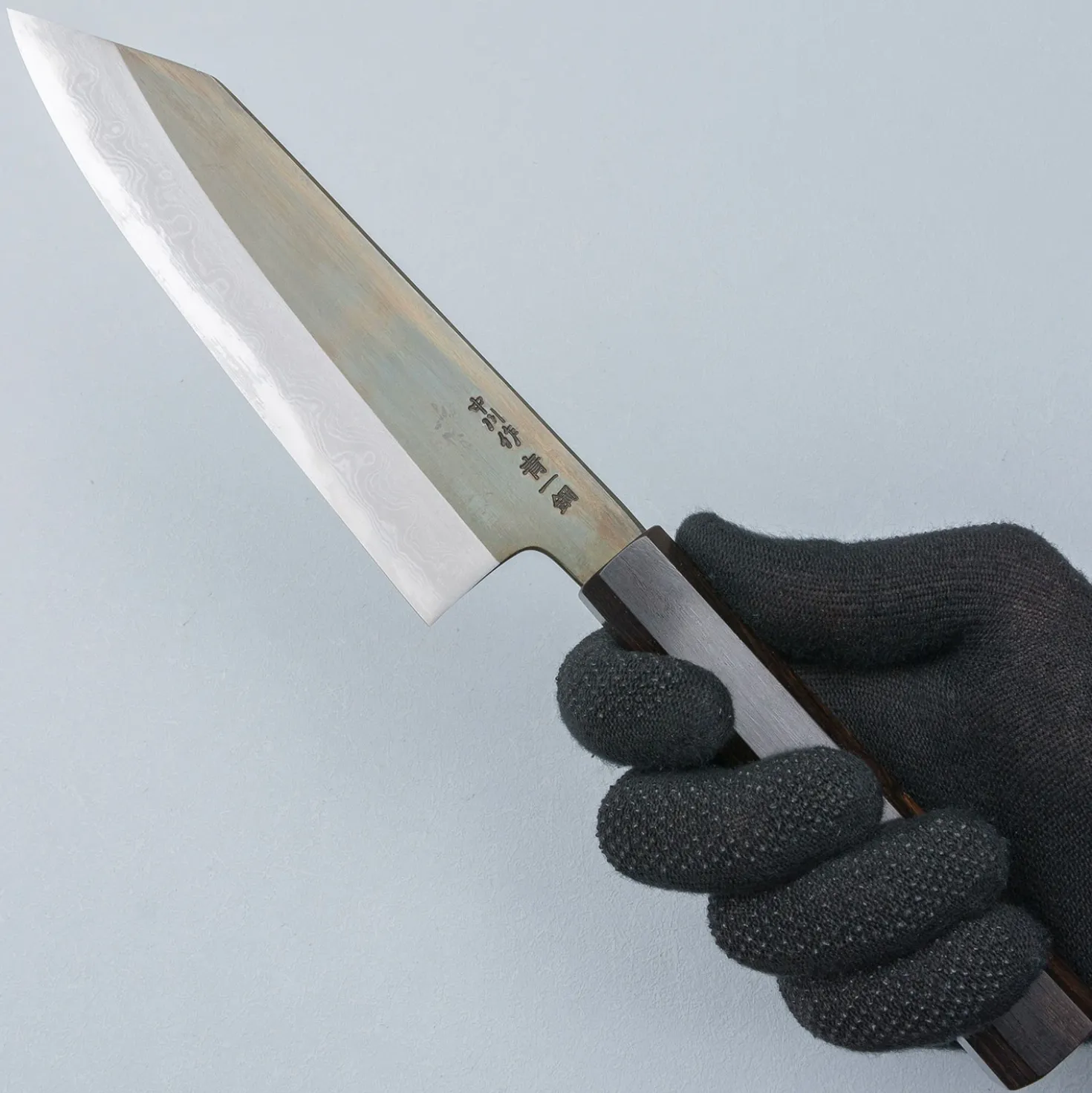 Nakagawa Satoshi Aogami #1 Damast Kurouchi Santoku