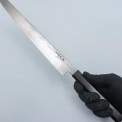 Nakagawa Satoshi Aogami Damast Ebony Kiritsuke Yanagiba 30 cm