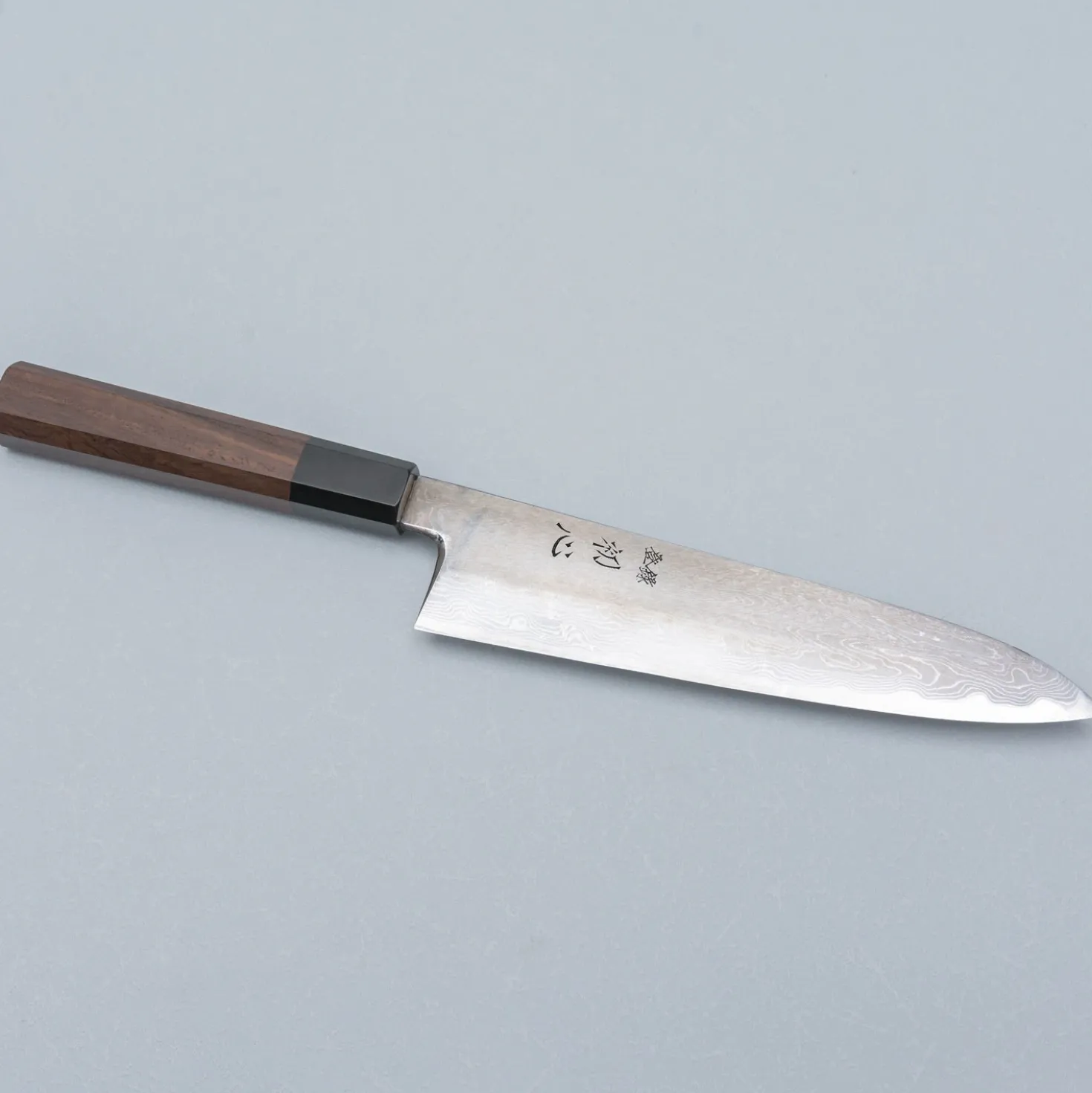 Nakagawa Satoshi Aogami #1 Damast Walnut Gyuto 21 cm