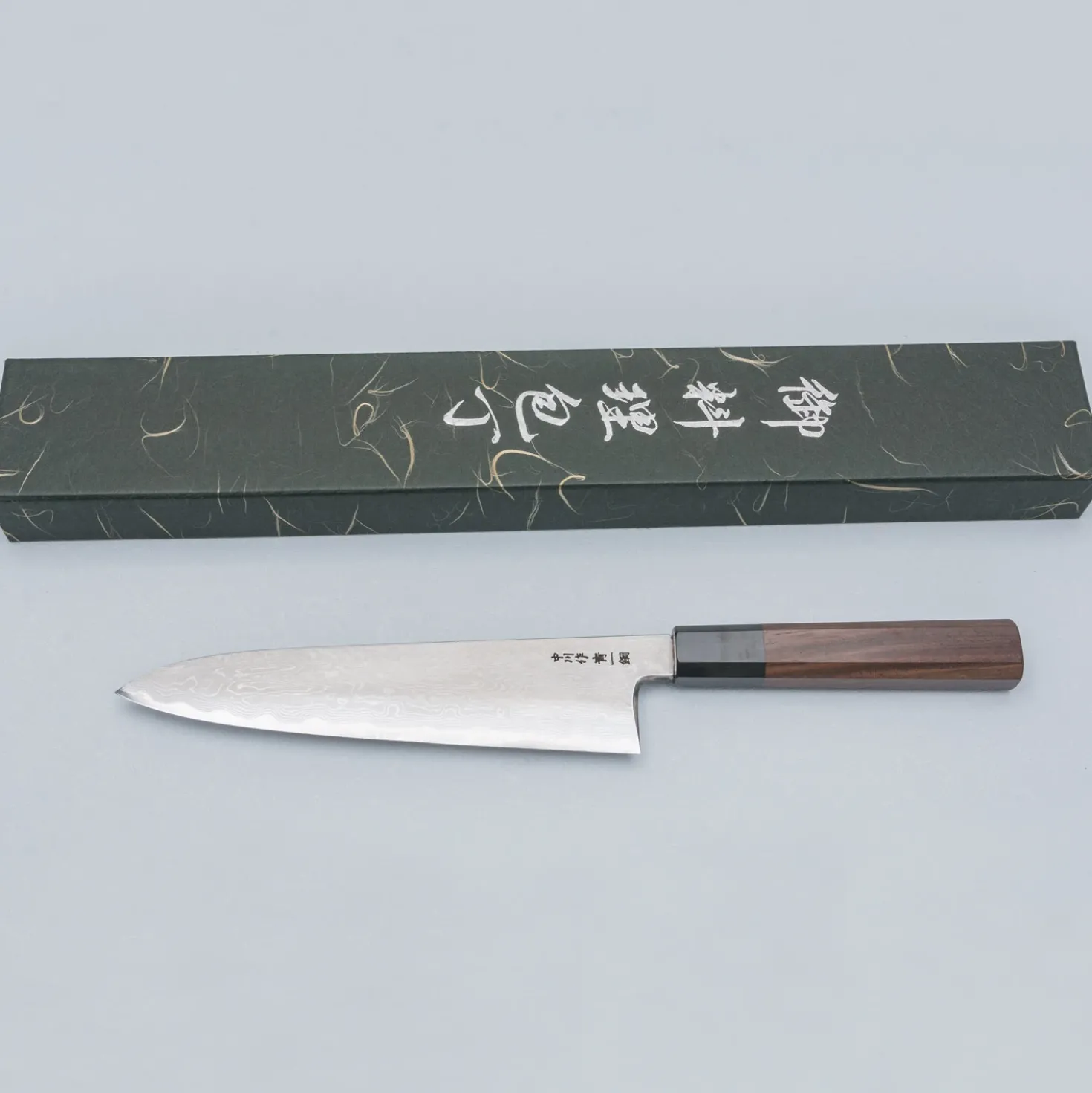 Nakagawa Satoshi Aogami #1 Damast Walnut Gyuto 21 cm