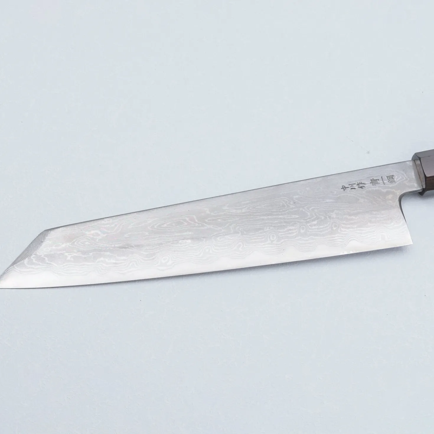 Nakagawa Satoshi Aogami Damast Ebony Kiritsuke 24 cm