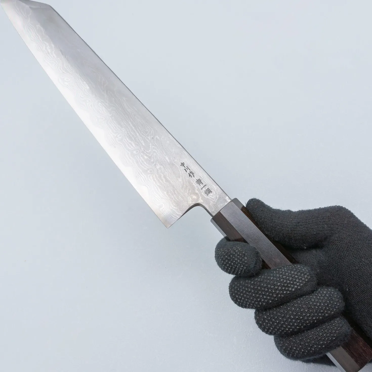 Nakagawa Satoshi Aogami Damast Ebony Kiritsuke 24 cm