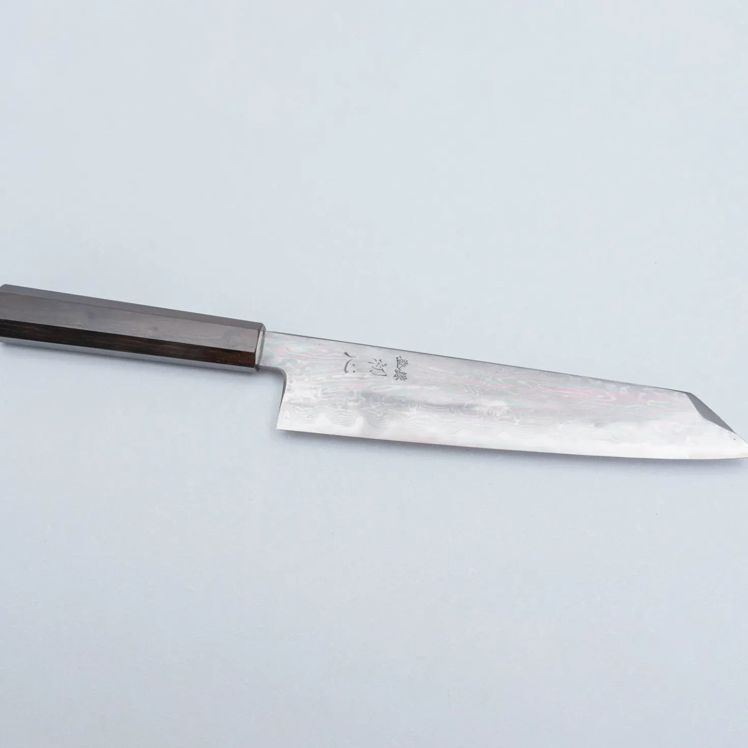 Nakagawa Satoshi Aogami Damast Ebony Kiritsuke 24 cm