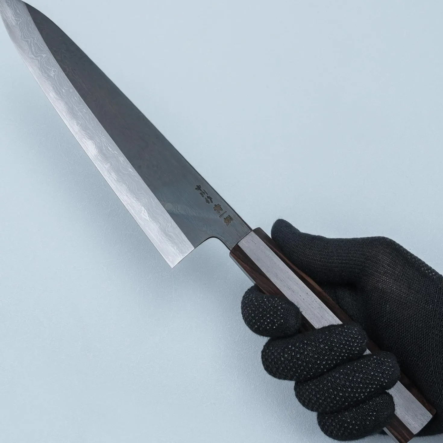 Nakagawa Satoshi Aogami #1 Damast Kurouchi Gyuto 24