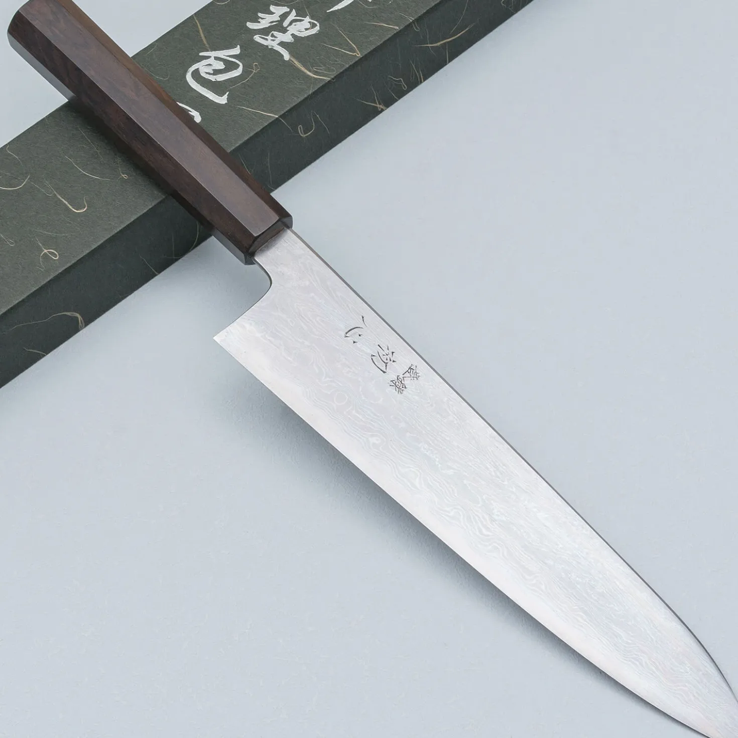 Nakagawa Satoshi Aogami #1 Damast Ebony Gyuto 24 cm