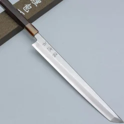 Nakagawa Satoshi Aogami Damast Ebony White Sakimaru 30 cm
