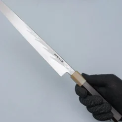 Nakagawa Satoshi Aogami Damast Ebony White Sakimaru 30 cm