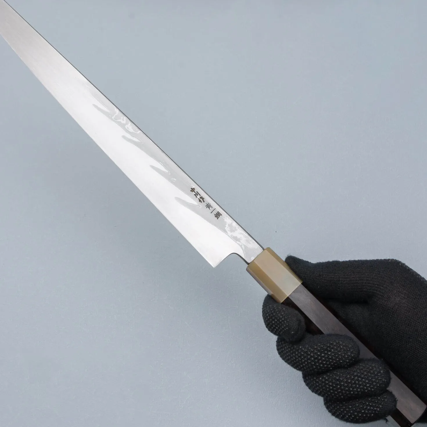 Nakagawa Satoshi Aogami Damast Ebony White Sakimaru 30 cm